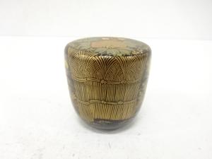 圭盛造　螺鈿漆塗り蒔絵　中棗